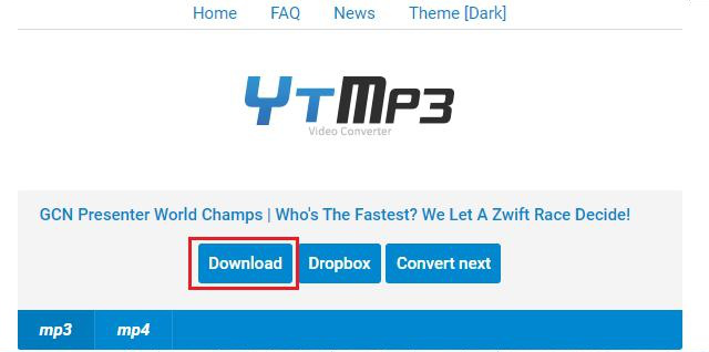 ytmp3オンラインダウンロードツール