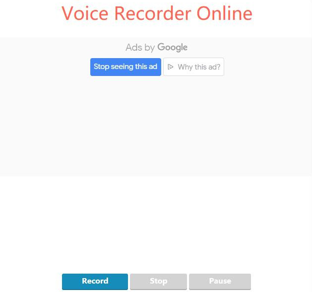 ボイスレコーダーオンラインオンライン録音ツール操作インターフェース