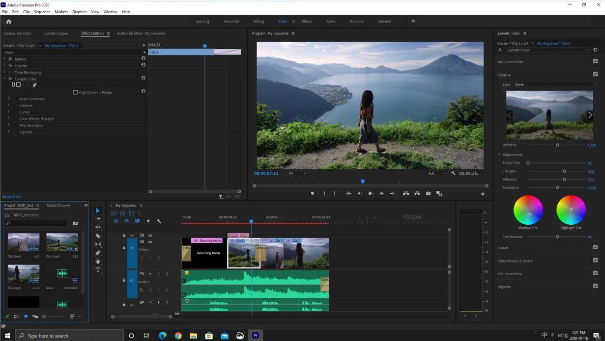 Adobe Premiere Pro インターフェイス