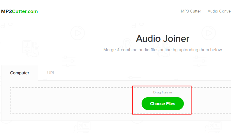 MP3 Cutterのchoose files