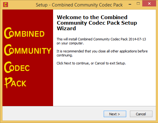 コーデックCCCP（Combined Community Codec Pack）