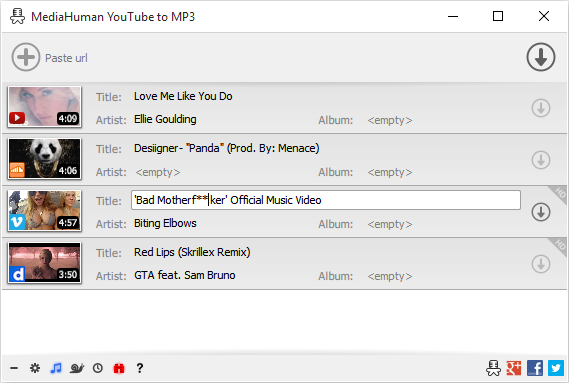 MediaHuma YouTube to MP3でYoutubeからMP3をダウンロード