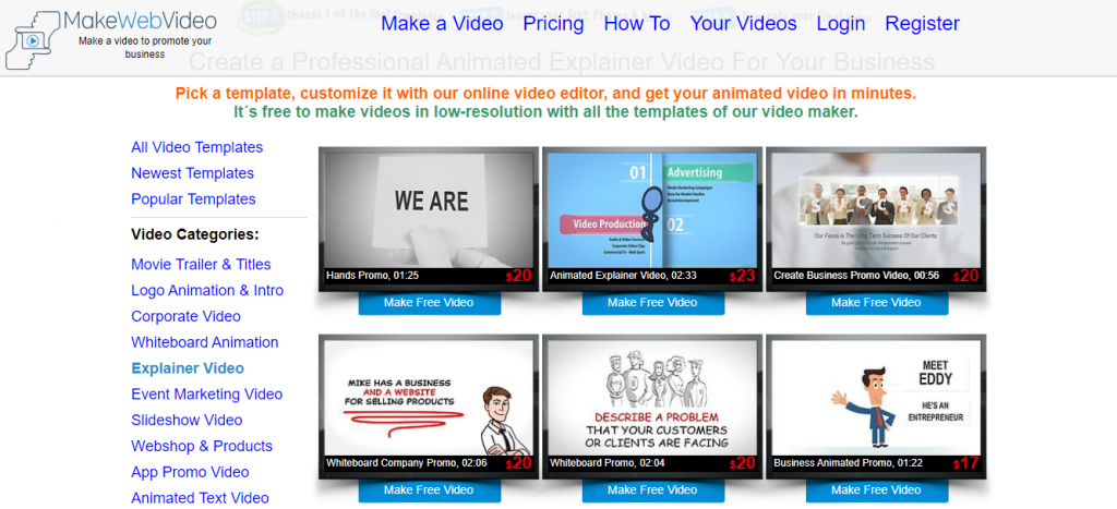 Make Web Videoサイト