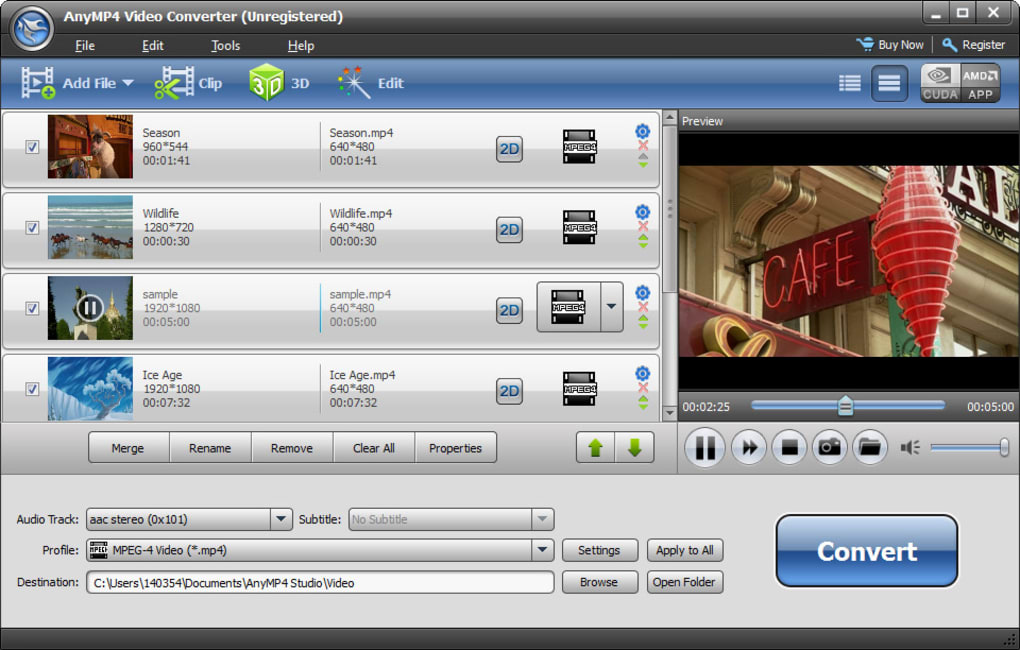 AnyMP4 Video Converterソフト